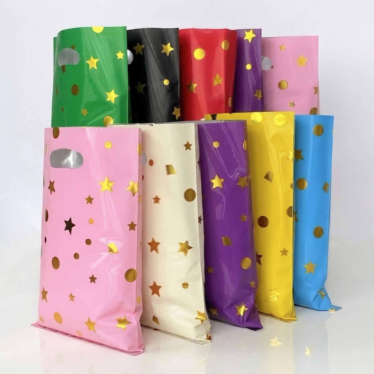 TimEmbrace 32Pk Small Party Favor Goodie Bags, 8-Color Kids Birthday Gift