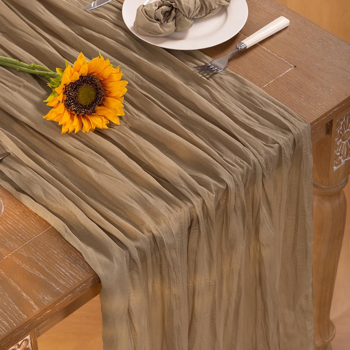 Nude Cheesecloth Table Runner 10 Pack Fall Table Runners Boho Gauze 120 Inches Coffee Cheese Cloth