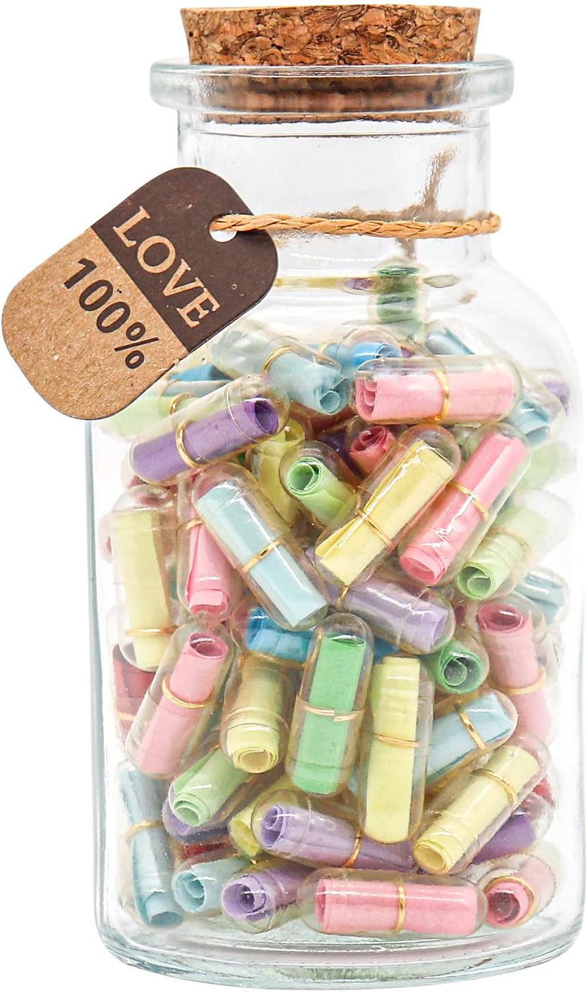 Capsule Letters Message in a Bottle - Cute Things Gifts for Boyfriend/Girlfriend - Love Letter for
