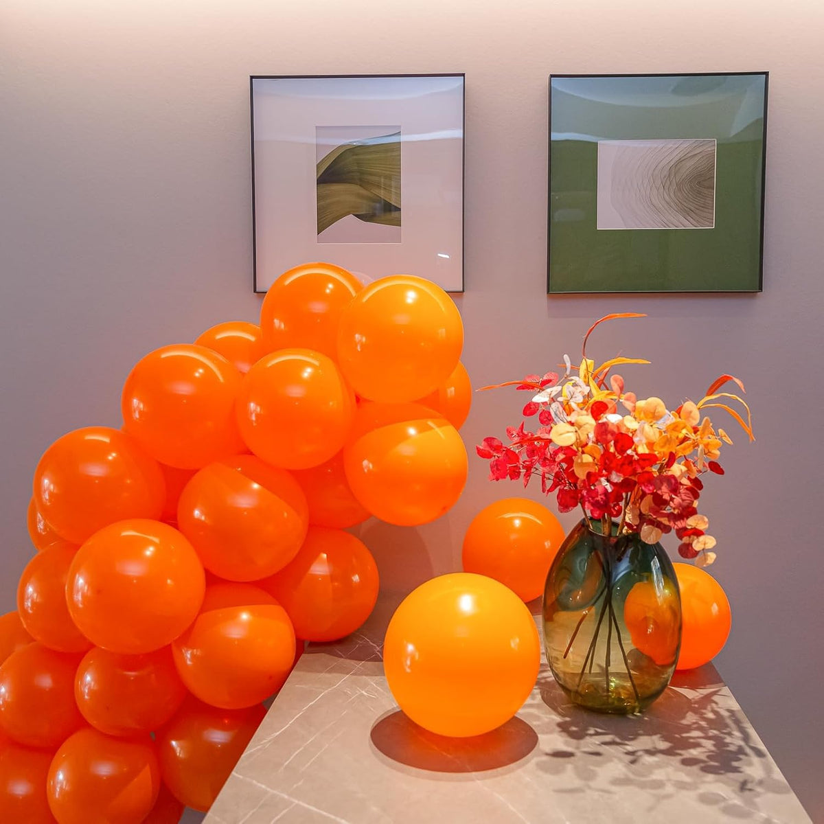 100pcs Orange Balloons, Helium Quality 12 inch Orange Latex Party Balloon for Birthday, Baby