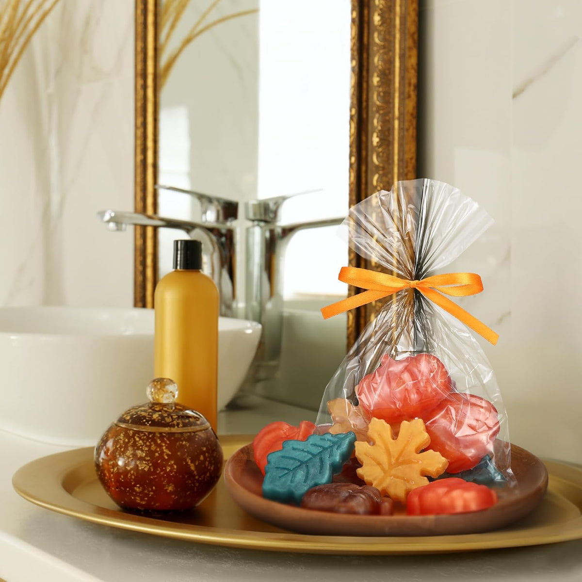 200g Autumn Theme Decorative Soap Fall Baby Shower Favors Halloween Thanksgiving Decor Pumpkin