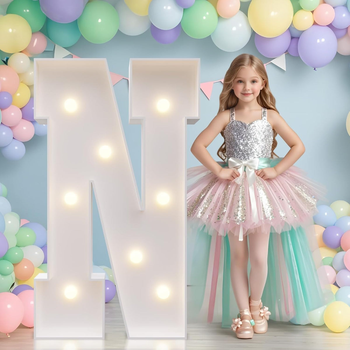 JoyMuse Marquee Letters 3 Feet Tall, Light Up Letters 3FT with Lights, Large Letters for Party
