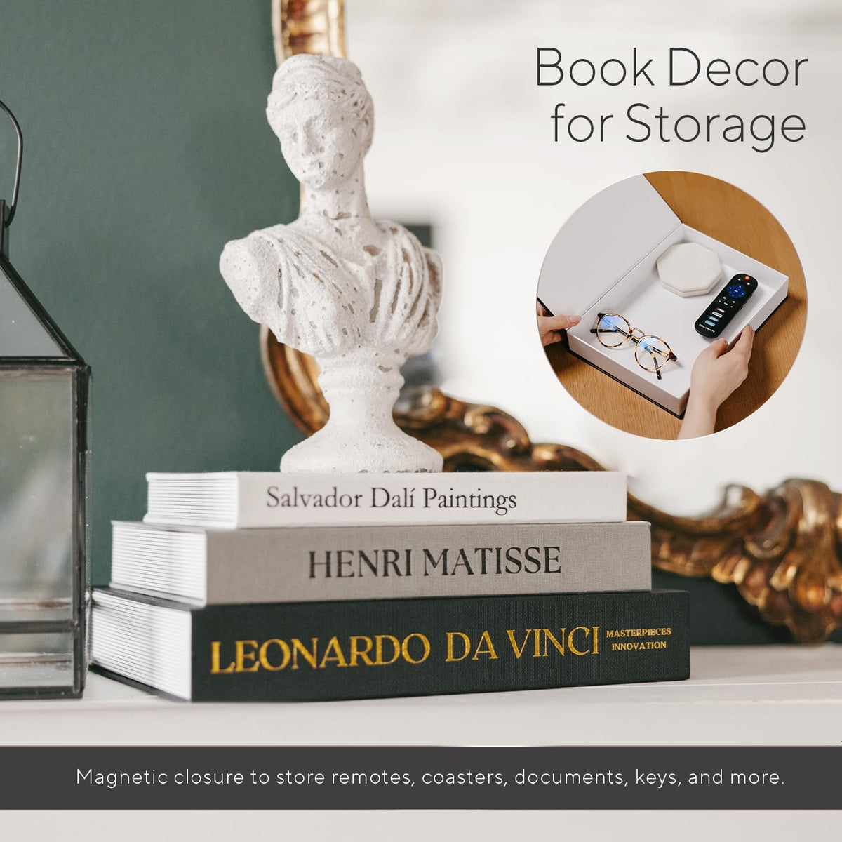 Elegant Linen Set of 3 Decorative Books for Home Decor Faux/Fake Books For Decoration Hardcovers