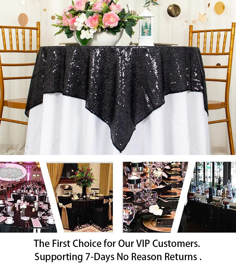 ShinyBeauty Sequin Tablecloth Table Linen Table Cover Table Overlays for Wedding Party Decor