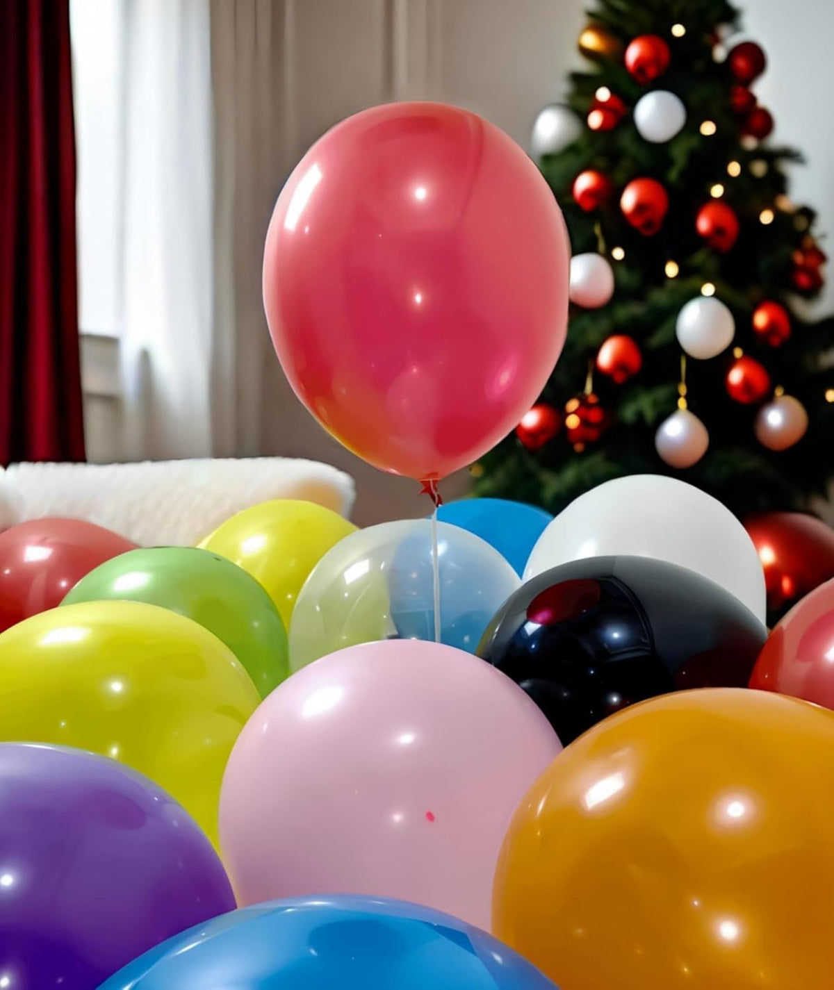 50 Pack 24 inch Balloons 10 Assorted Colors Latex Rainbow Party Big Balloon Bulk for Various Party