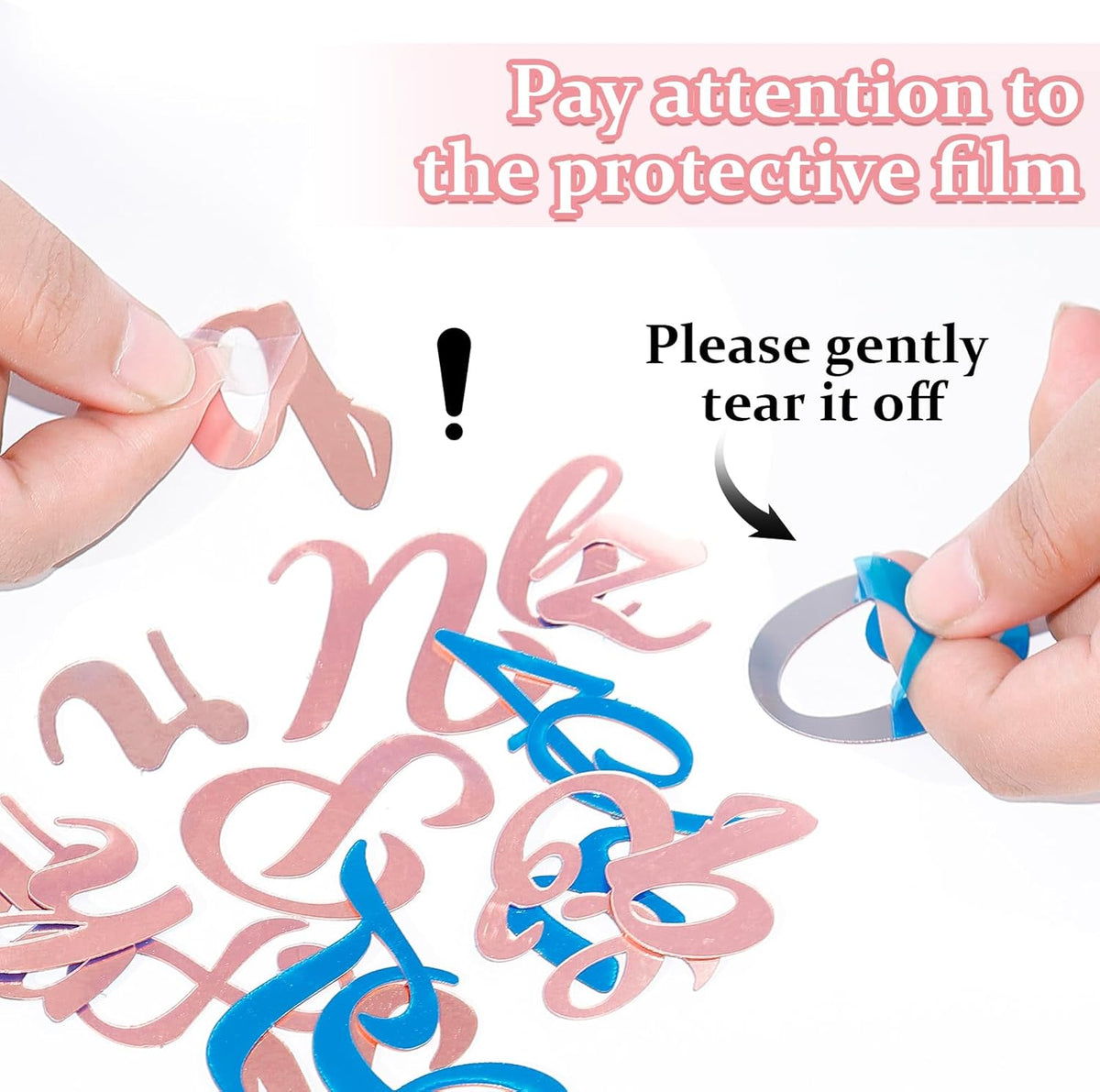 126 PCS Custom Name Cake Topper Acrylic Letters DIY Personalized A-Z & 0-9 Number Alphabet Cake