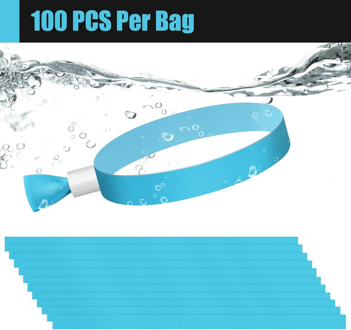 100 Pcs Cloth Event Wristbands, Event Wristbands, Colored Wrist Bands for Events, for Lightweight