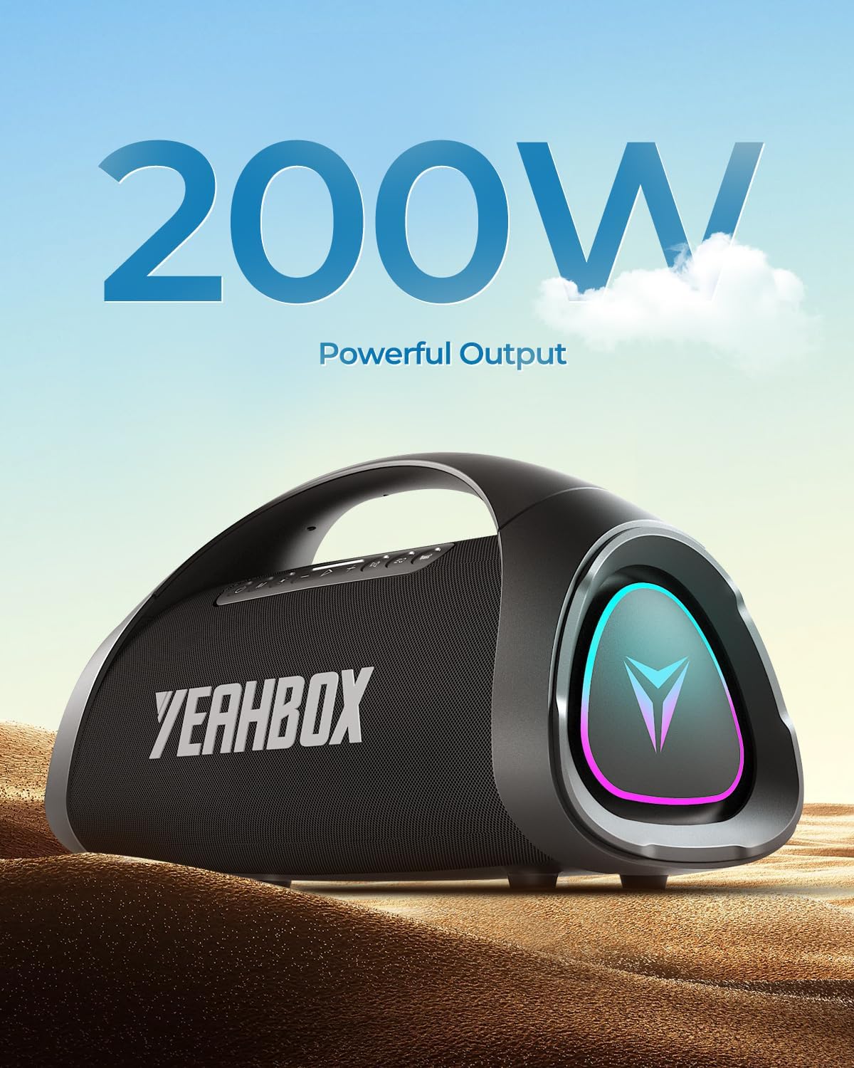 Sonic Boom MAX 300W Max Large Bluetooth Speaker Loud, Massive Bass, IPX66 Waterproof Party Portable
