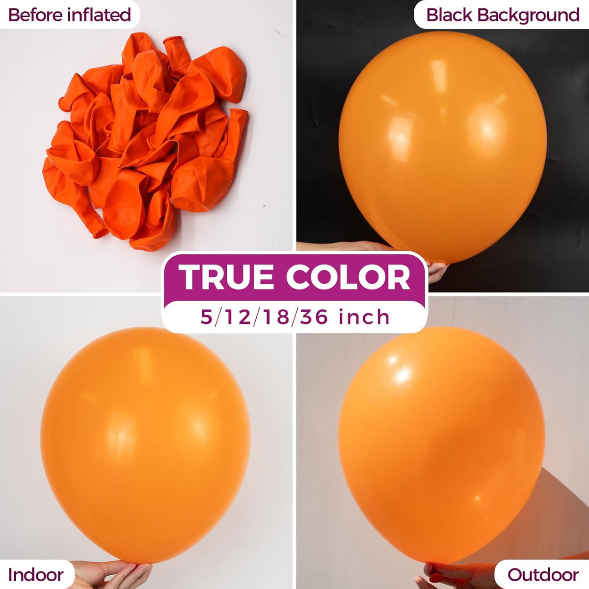 Bezente Orange Balloons Latex Party Balloons - 150 Pack 5 inch Matte Small Orange Helium Balloons