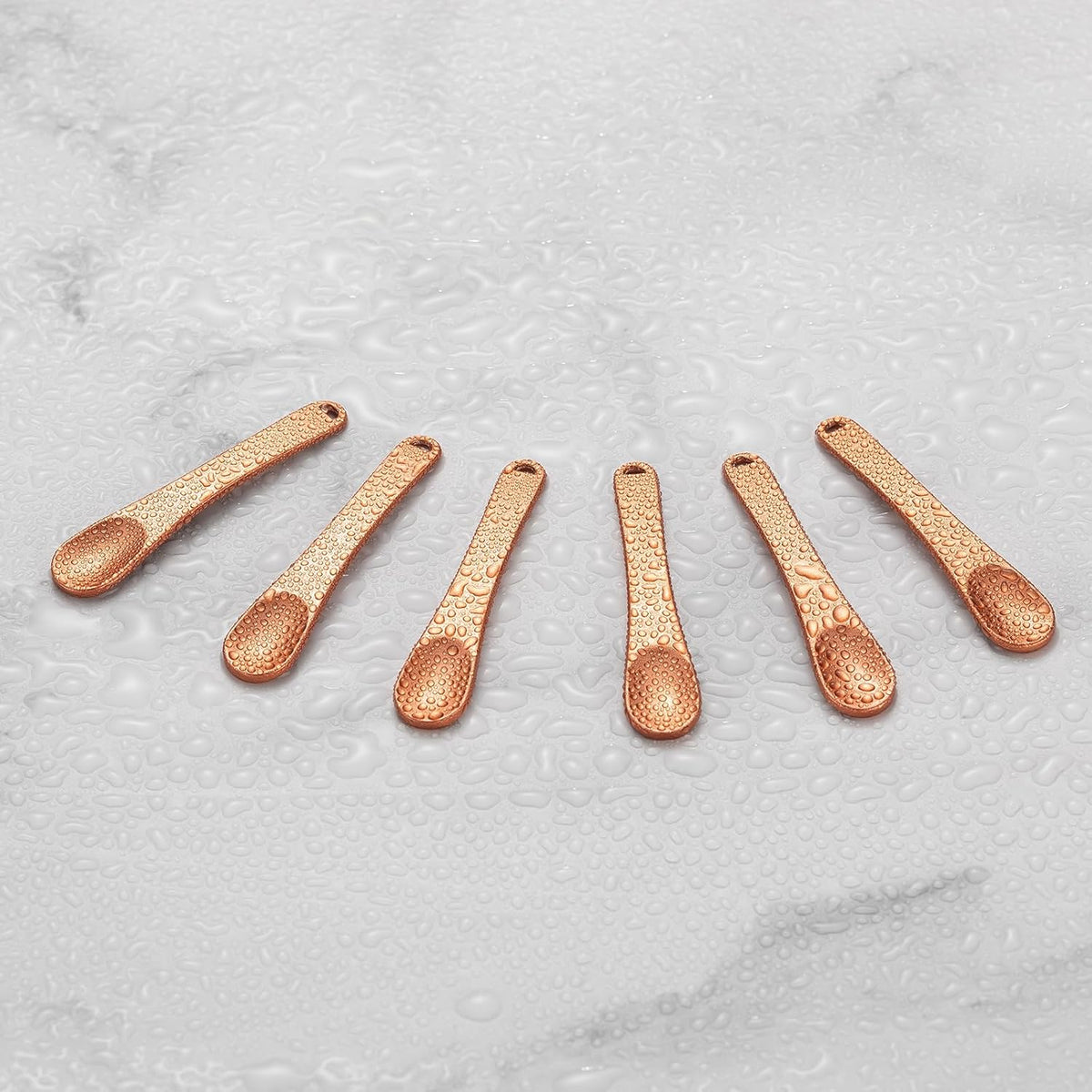 Tekson 6 Pieces Metal Cosmetic Skincare Spatula, Mini Mask facial Reusable Scoop, Makeup Beauty