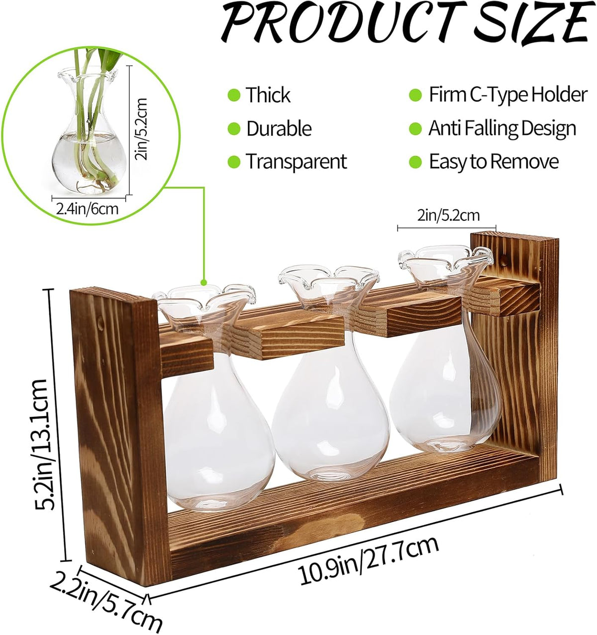 Plant Propagation Station Plant Terrarium Unique Birthday Gifts for Women Home Office Decor Planter