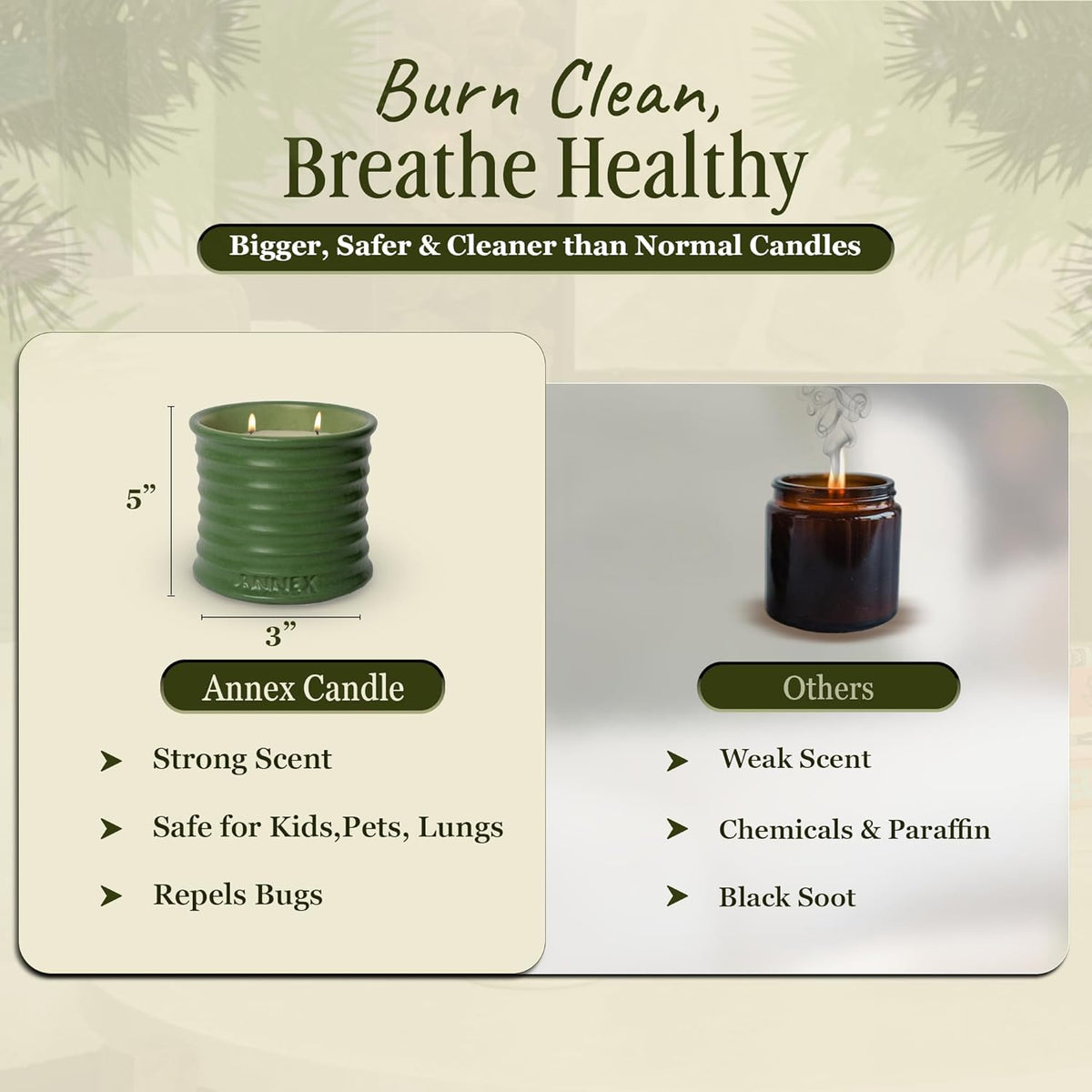 Scented Luxury Candles in Handmade Ceramic Jars, Soy Wax | Woody Wood – Oud & Agarwood, Large