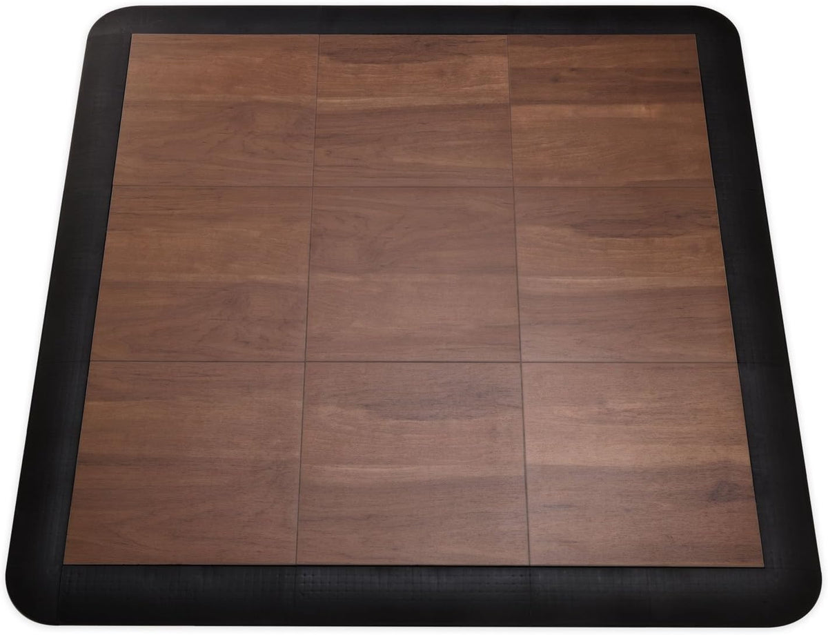 Big Floors 3X3DKMAPLEFLOOR Interlocking Lightweight Plastic Modular Dance Floor Kit (3' x 3'), Dark