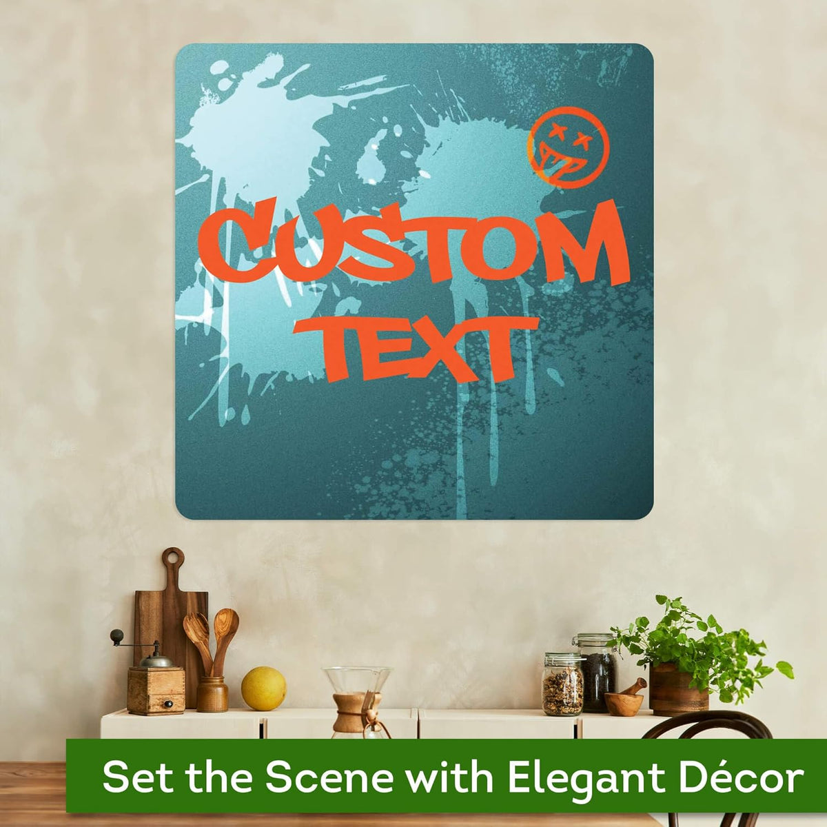 Custom Sign, Custom Street Sign, 11 Font Colors, 13 Font Styles, 4 Hole Options, 22 Sizes, 36x36