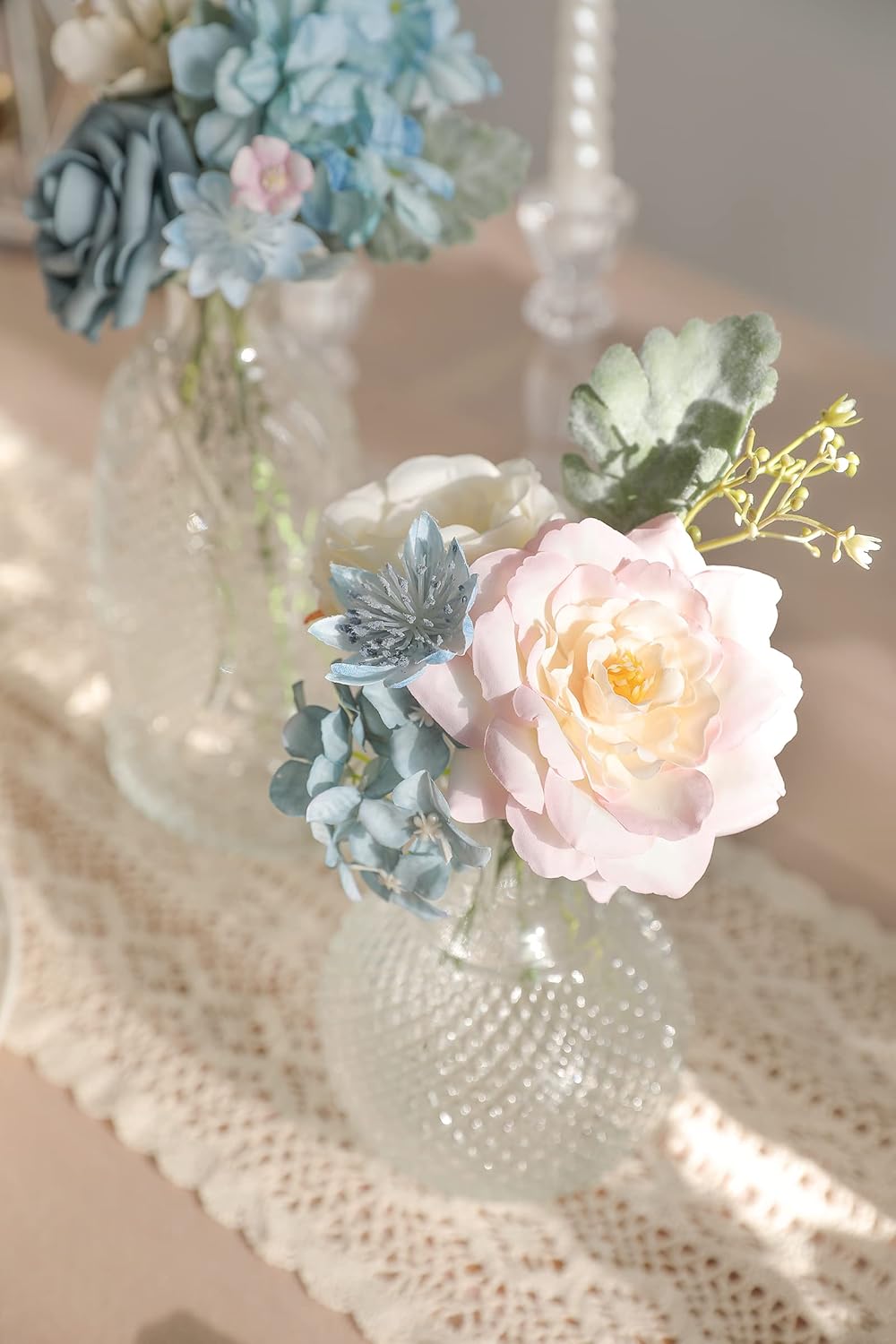 Serra Flora Artificial Flowers Combo Box Set Faux Flowers Bulk Flower Leaf with Stems Arrangements