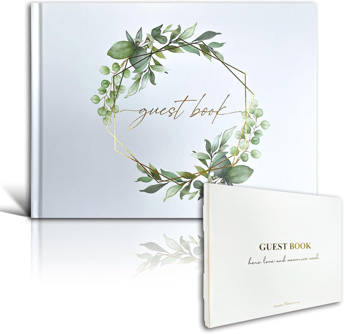 Mr&MrsGifts Elegant Wedding Guest Book Wedding Reception Hard Cover Guest Sign in Book for Bridal
