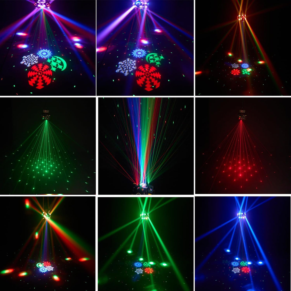 Moving Head DJ Lights 180W LED with 4 Rotating Head,16X10W RGBW 4-in-1 Multiple Effects