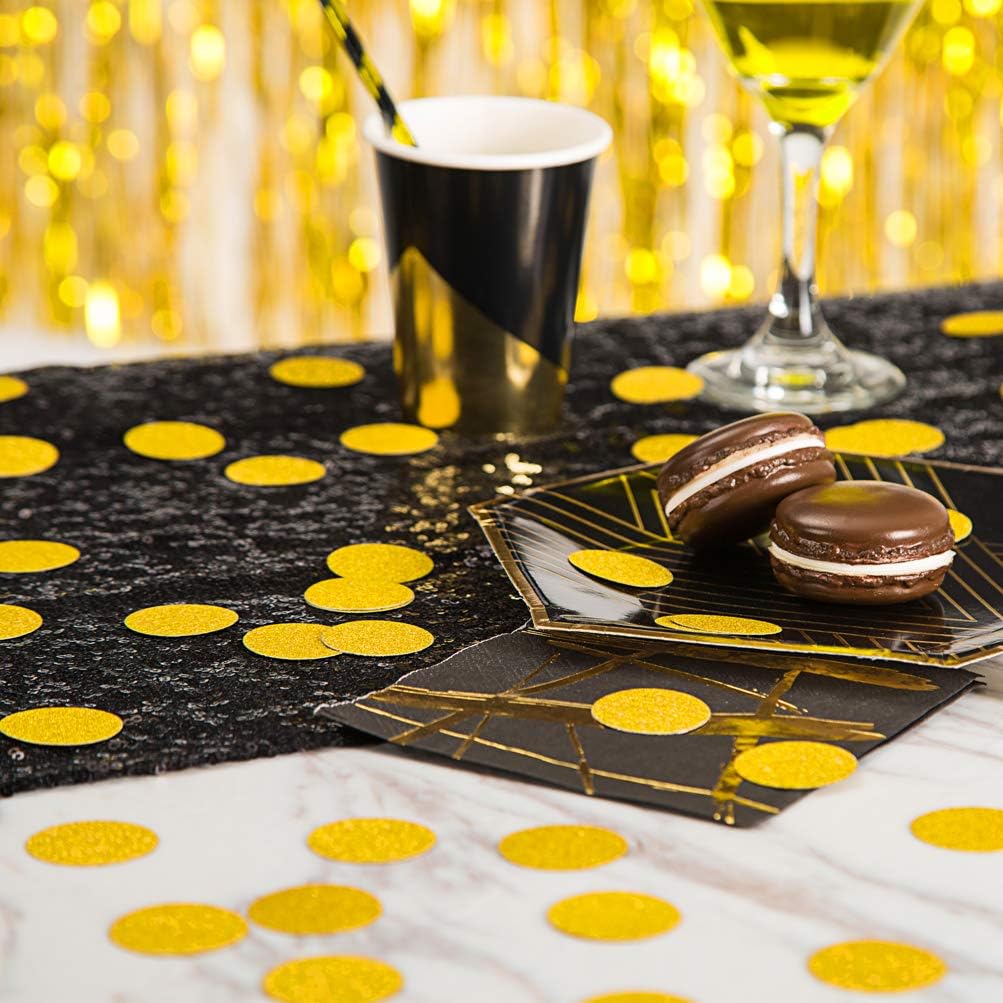 MOWO Glitter Confetti Circles Wedding Party Decor and Table Decor, 1.2’’ in Diameter (glitter