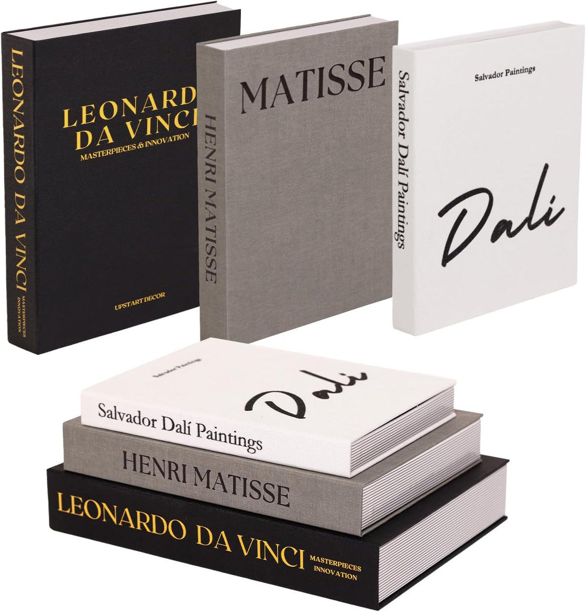 Elegant Linen Set of 3 Decorative Books for Home Decor Faux/Fake Books For Decoration Hardcovers