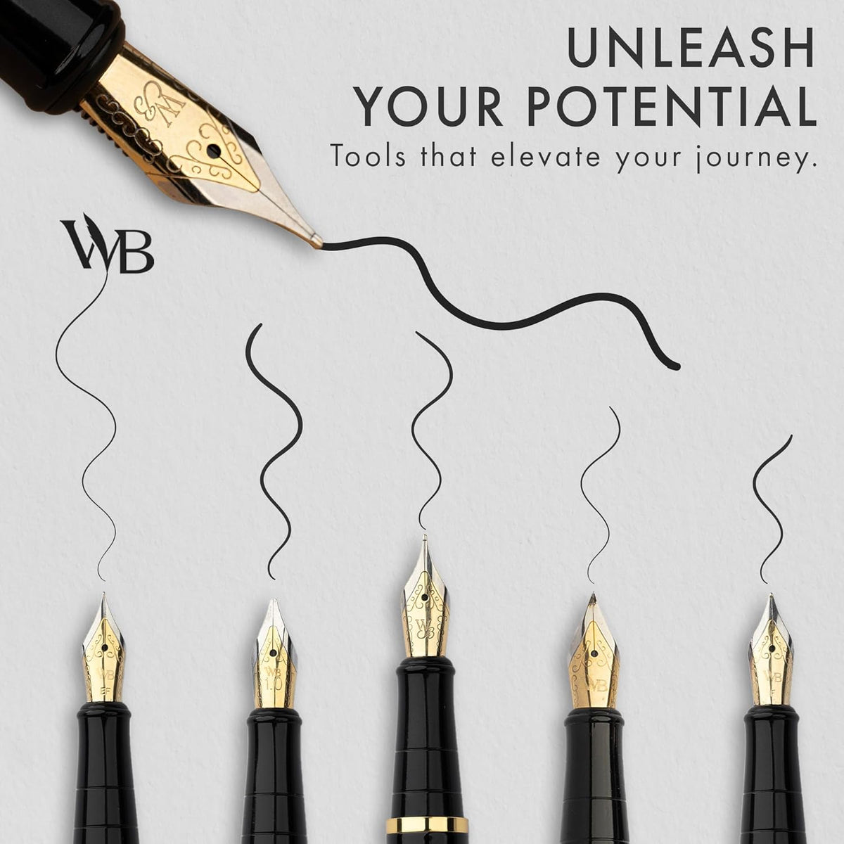 Wordsworth & Black Fountain Pen Gift Set, Includes Bottle, 6 Cartridges, Refill Converter, 4