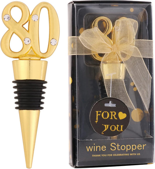 12 Pack 80th Birthday Favors For Guests 80 Years Old Wine Bottle Stoppers With Gift Box For 80th