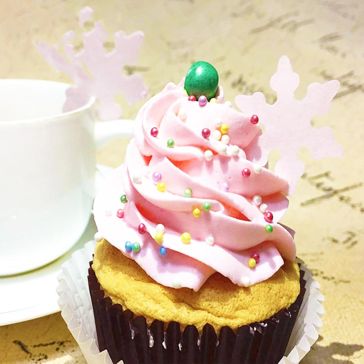 Sentovac White Nonpareils Sprinkles Edible 2mm Mini Peals Cake Decorating Sugar Candy Cookie Cake