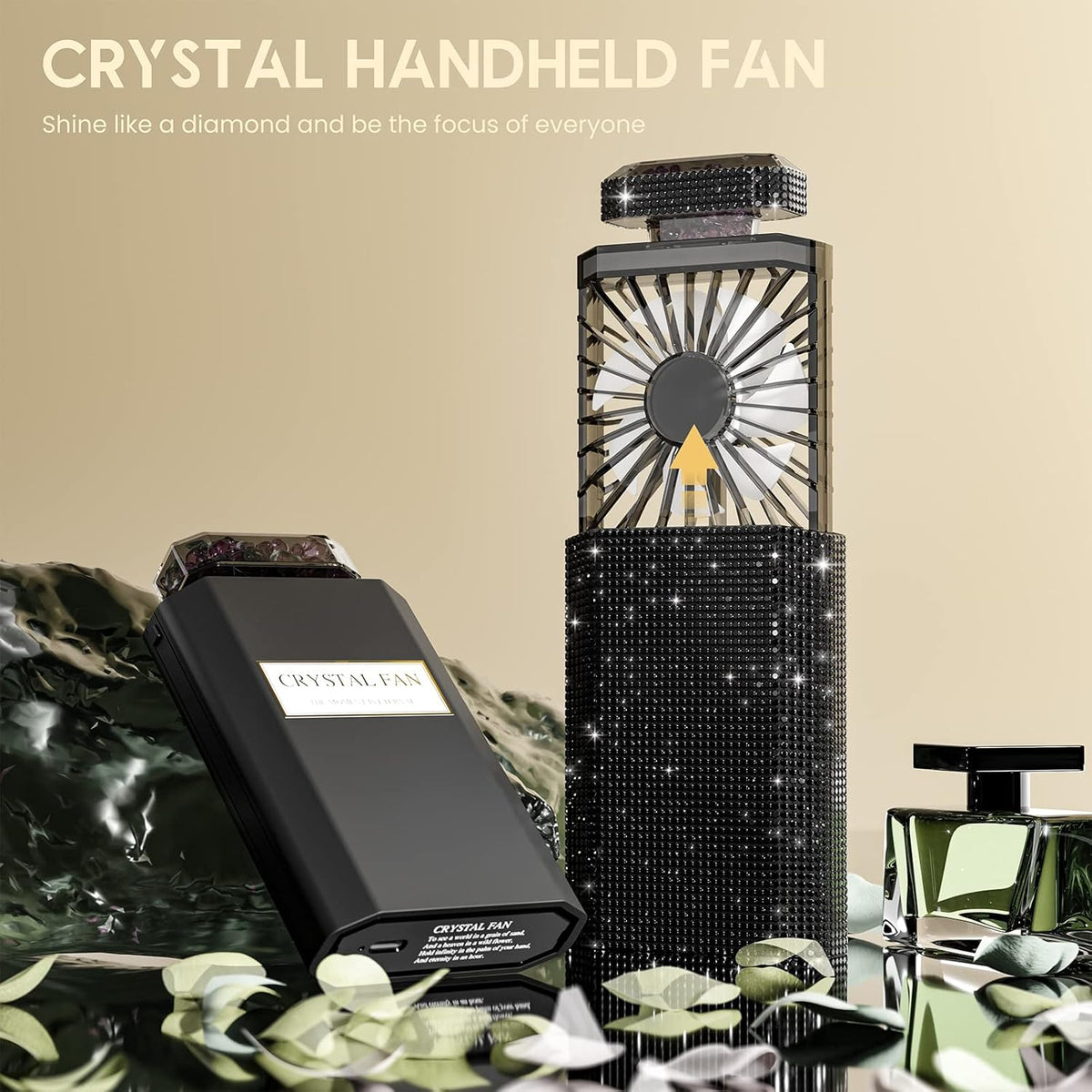 Lady Rechargeable Personal Fan with 3 Speeds, Quiet Portable Mini Cooling Desk Fan - Safe for Girls
