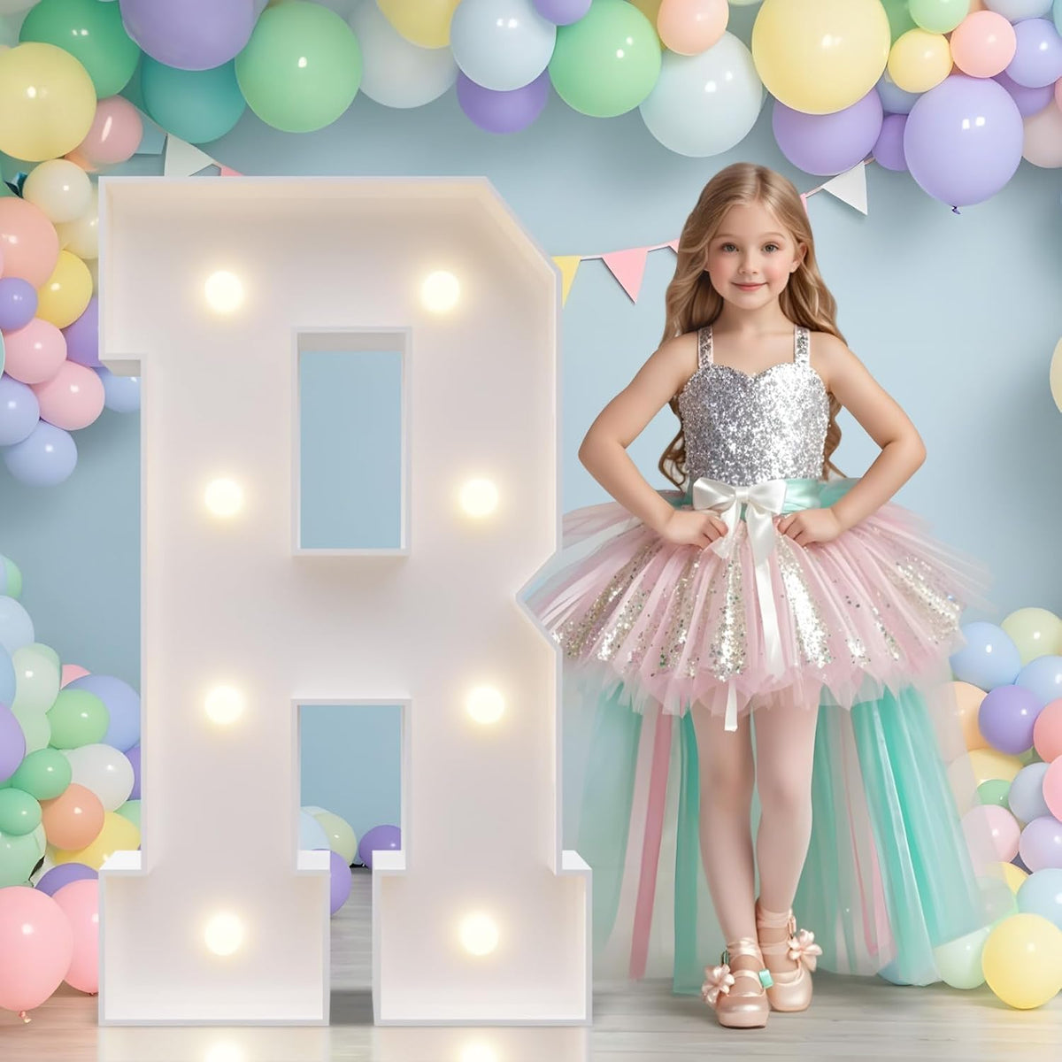JoyMuse Marquee Letters 3 Feet Tall, Light Up Letters 3FT with Lights, Large Letters for Party