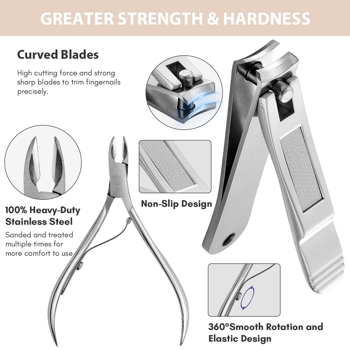 FAMILIFE Gifts for Women, Manicure Set Professional Manicure Kit 11 in 1 Nail Kit Nail Clippers