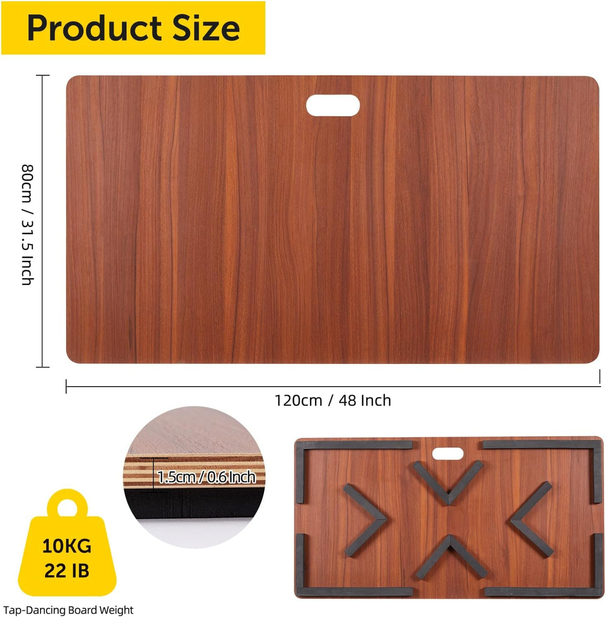 Tap Dance Floor-Portable Dance Floor for Any Surface-Professional Tap Board for Tap Dancing,Ideal