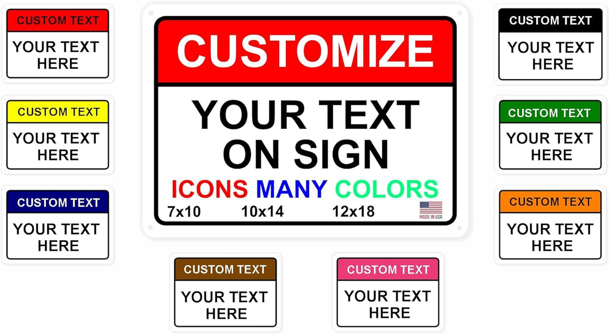 Custom Signs Outdoor Metal for Home Office Business, Personalized, Door, Porch, Delivery, Man Cave