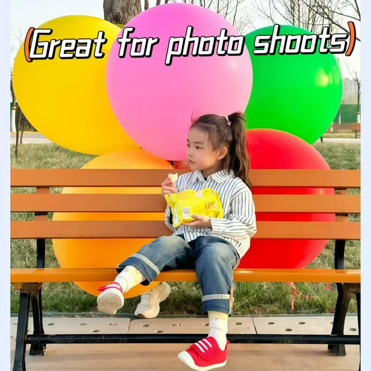 Giant Heavy-Duty 36-Inch Balloons - Latex/Vinyl Material, Rainbow/Multicolor/Soft Color Scheme