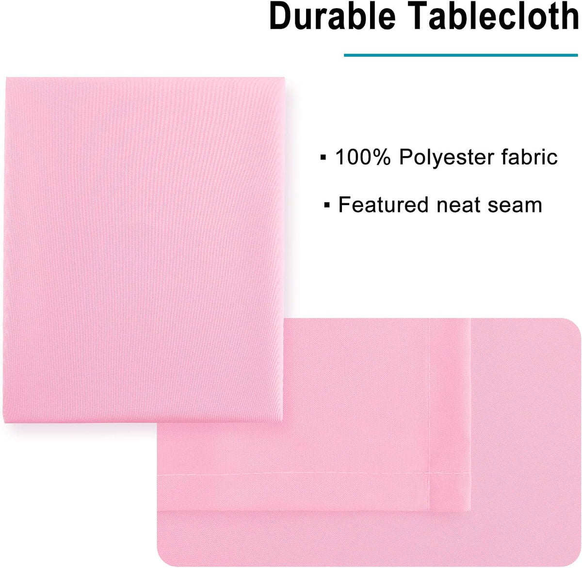 Hiasan Pink Tablecloth Rectangle - Waterproof Spillproof and Washable Oblong Table Cloth for Dining