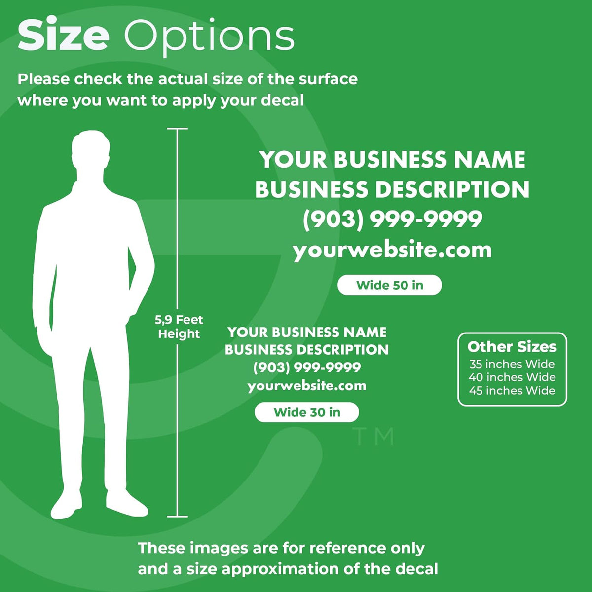 EGD Custom Business Car Decal for Windows or Vans | Personalized Vinyl Stickers with Name, Contact