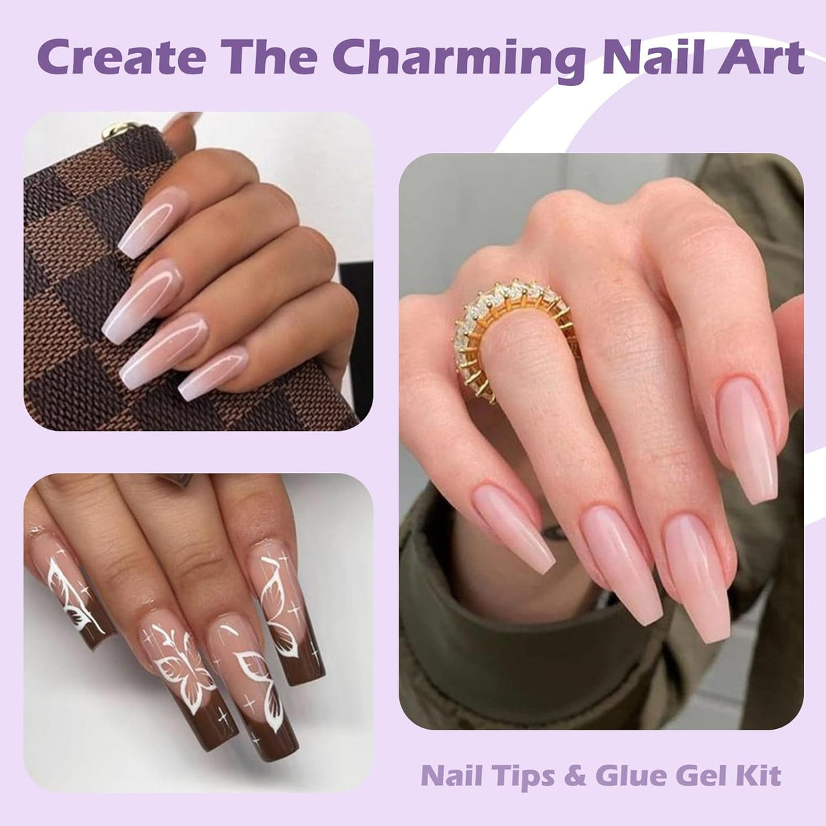 SAVILAND Gel Nail Kit with Drill: ALL-IN-1 Beginner Nail Kit, 0.5Oz U V Nail Glue Gels, Gel Nail X