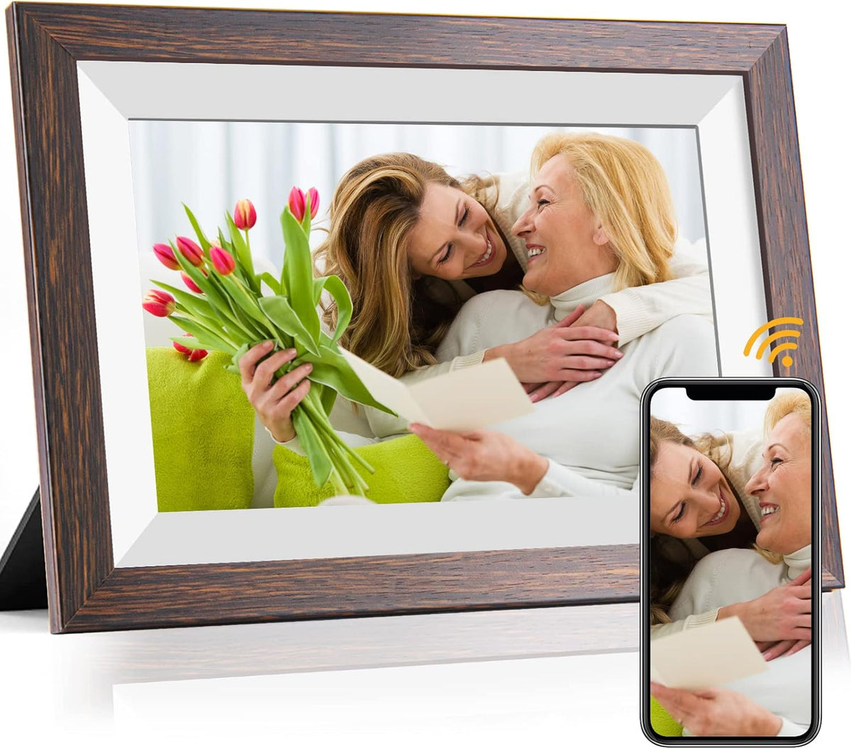 Frameo-Digital-Picture Frame 10.1 Inch Electronic-Digital Photo Frame with IPS Touch Screen HD