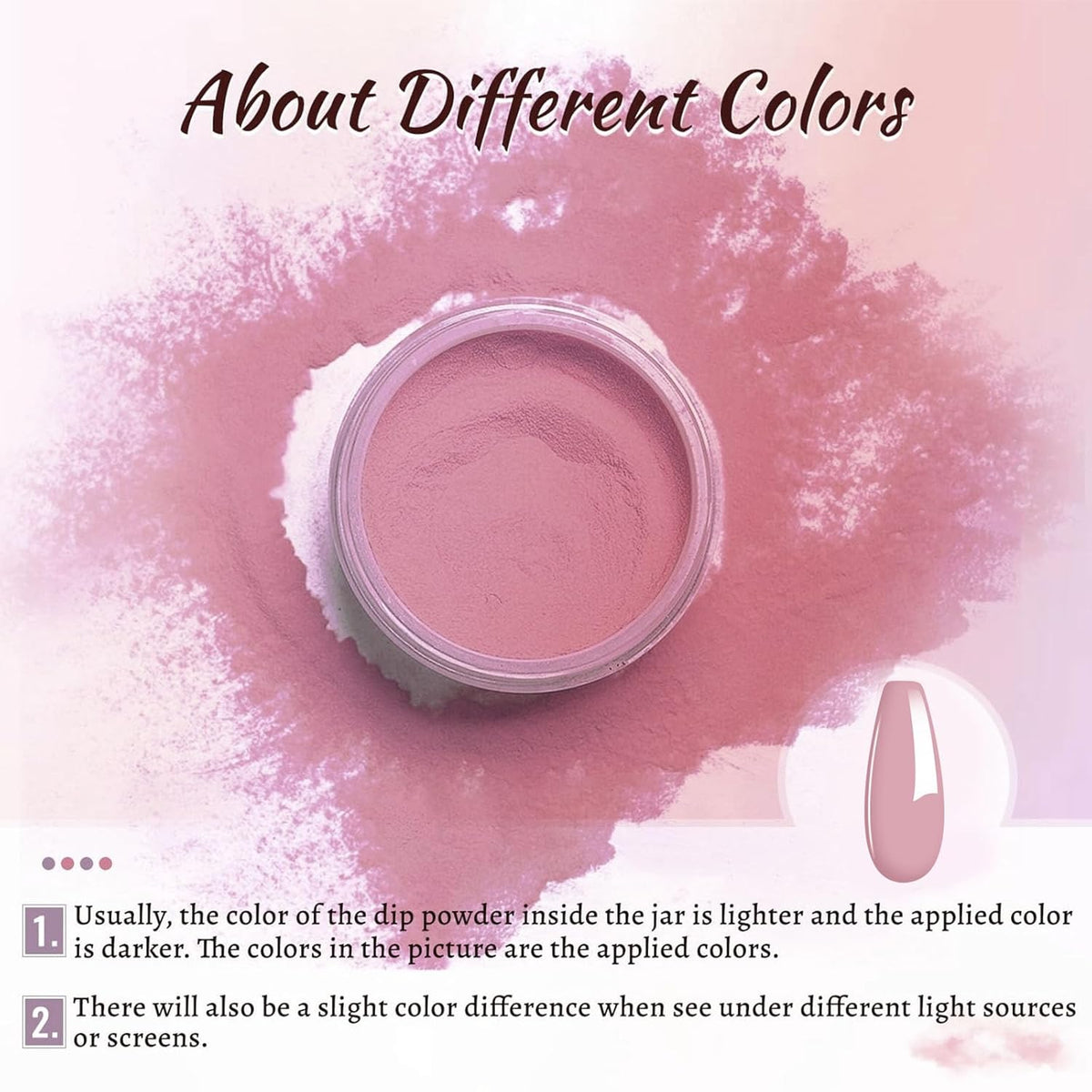 Honey Joy Dip Powder Nail Kit Starter, 4 Colors Light Pink Nude Skin Tone Dipping Powder Liquid Set