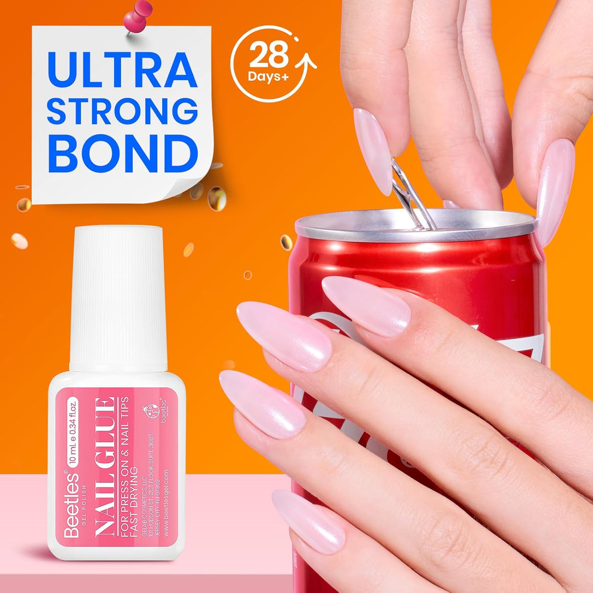 Beetles 10ML Super Strong Nail Glue for Press Ons, Nail Tips, Acrylic Nails No Uv Light Needed Nail