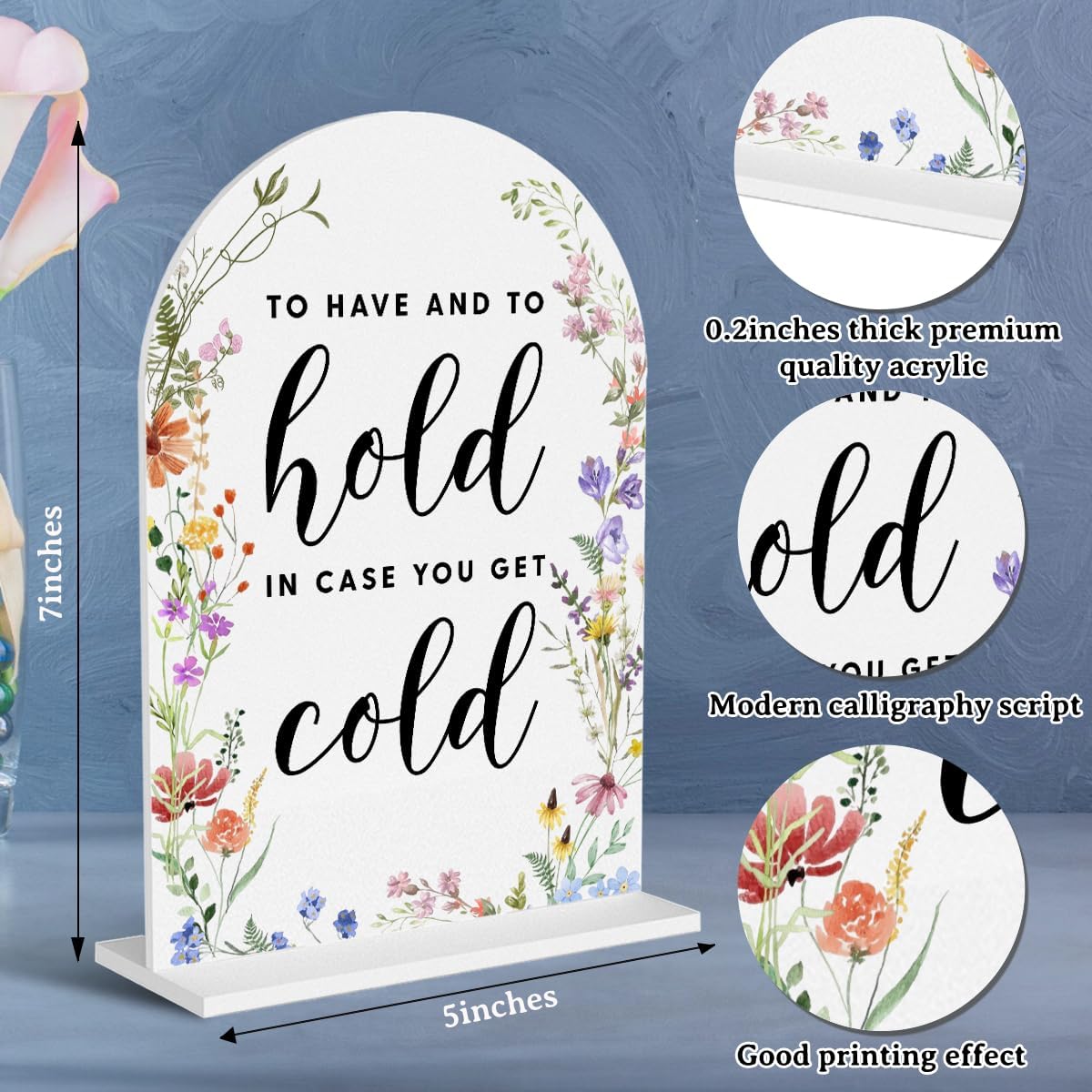 Acrylic Wedding Signs, To Have And To Hold Signs for Marriage Reception, Bridal Shower Decorations