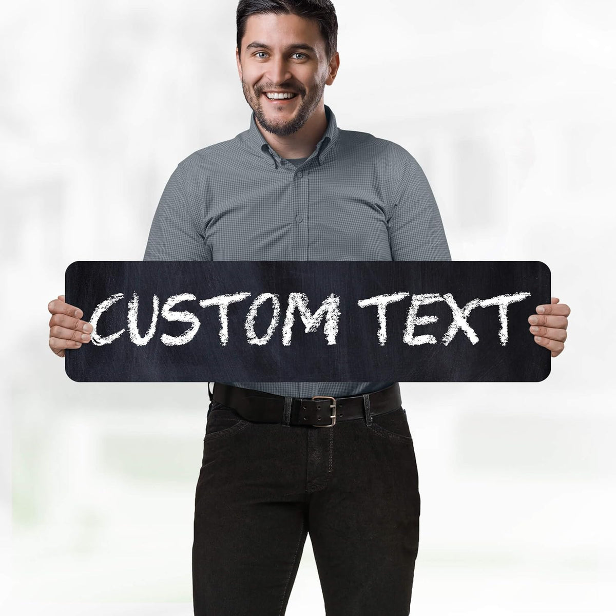 Custom Sign, Custom Street Sign, 11 Font Colors, 13 Font Styles, 4 Hole Options, 22 Sizes, 8x32
