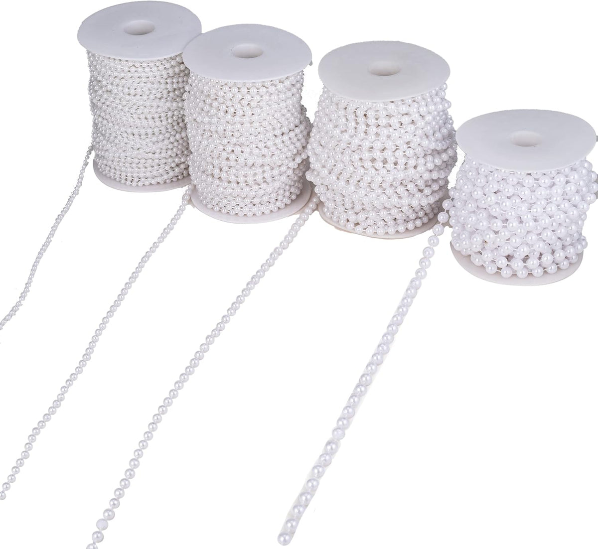 4mm Crafts Faux Pearl Beads Garland Pearl Bead Roll Strand of Pearls to Decorate Floral