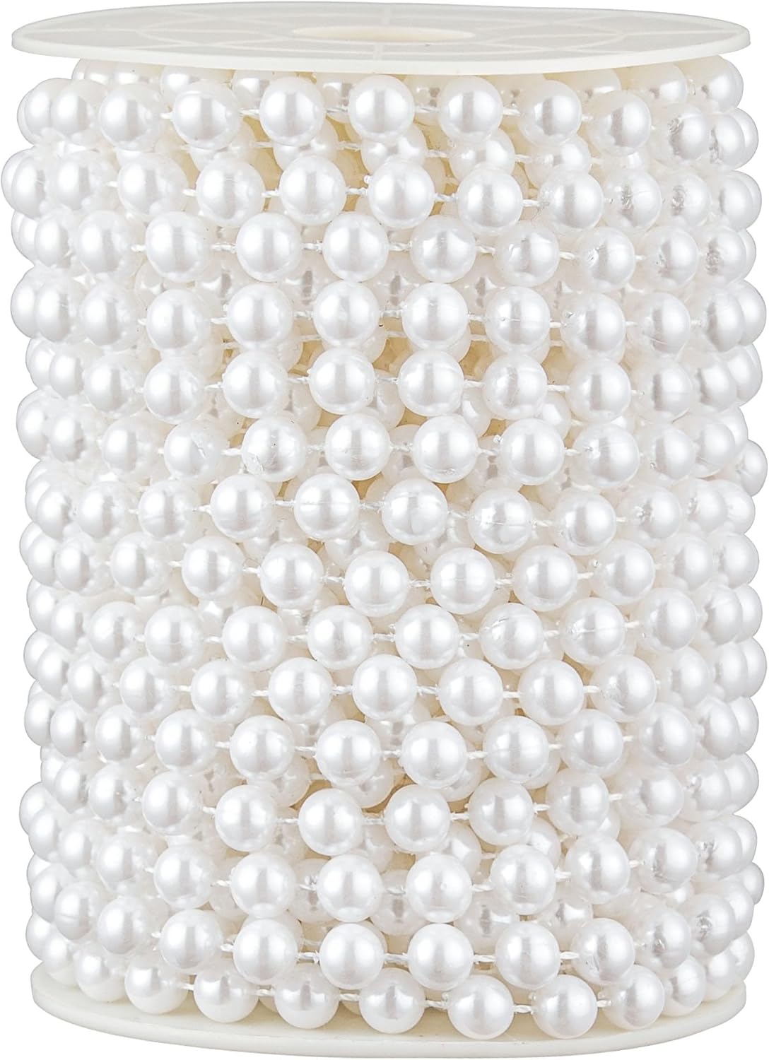 48 Feet Faux Pearl Beads Garland 8mm Craft String Pearls for Wedding Centerpiece Christmas Tree and