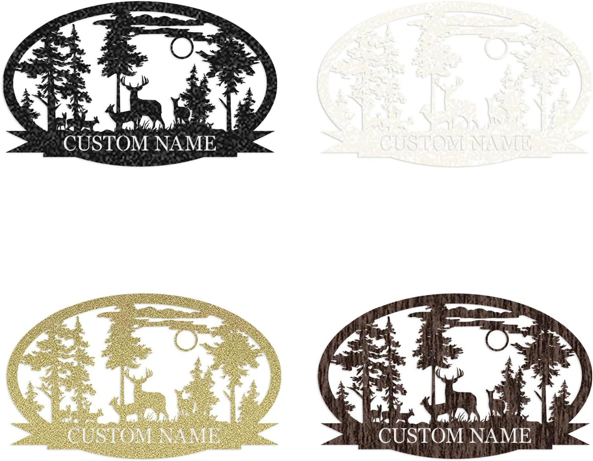 Personalized Deer Metal Cabin Sign | Custom Metal Sign | Personalized Camping Signs | Deer Hunter