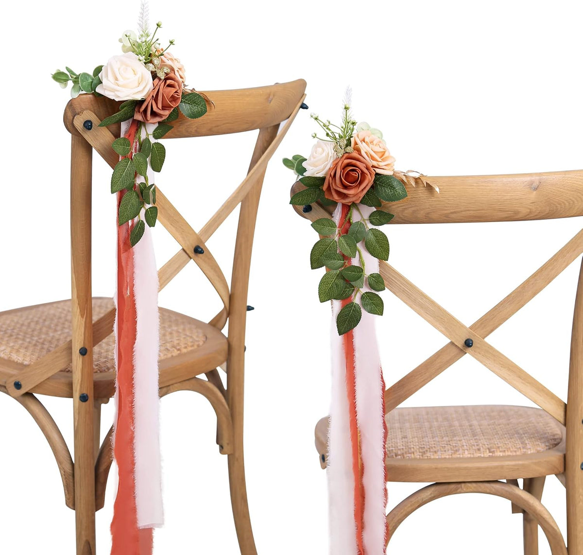 Wedding Aisle Decorations for Wedding Ceremony Set of 10 Pew Flowers for Church Chair Decorations