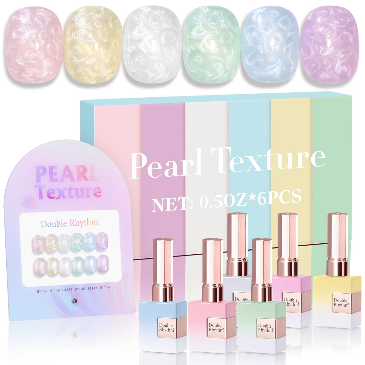 Double Rhythm 6 Pcs 15 ML Gel Polish Set Same Color Same Bottle Soak Off Gel Polish Kit Nail Art