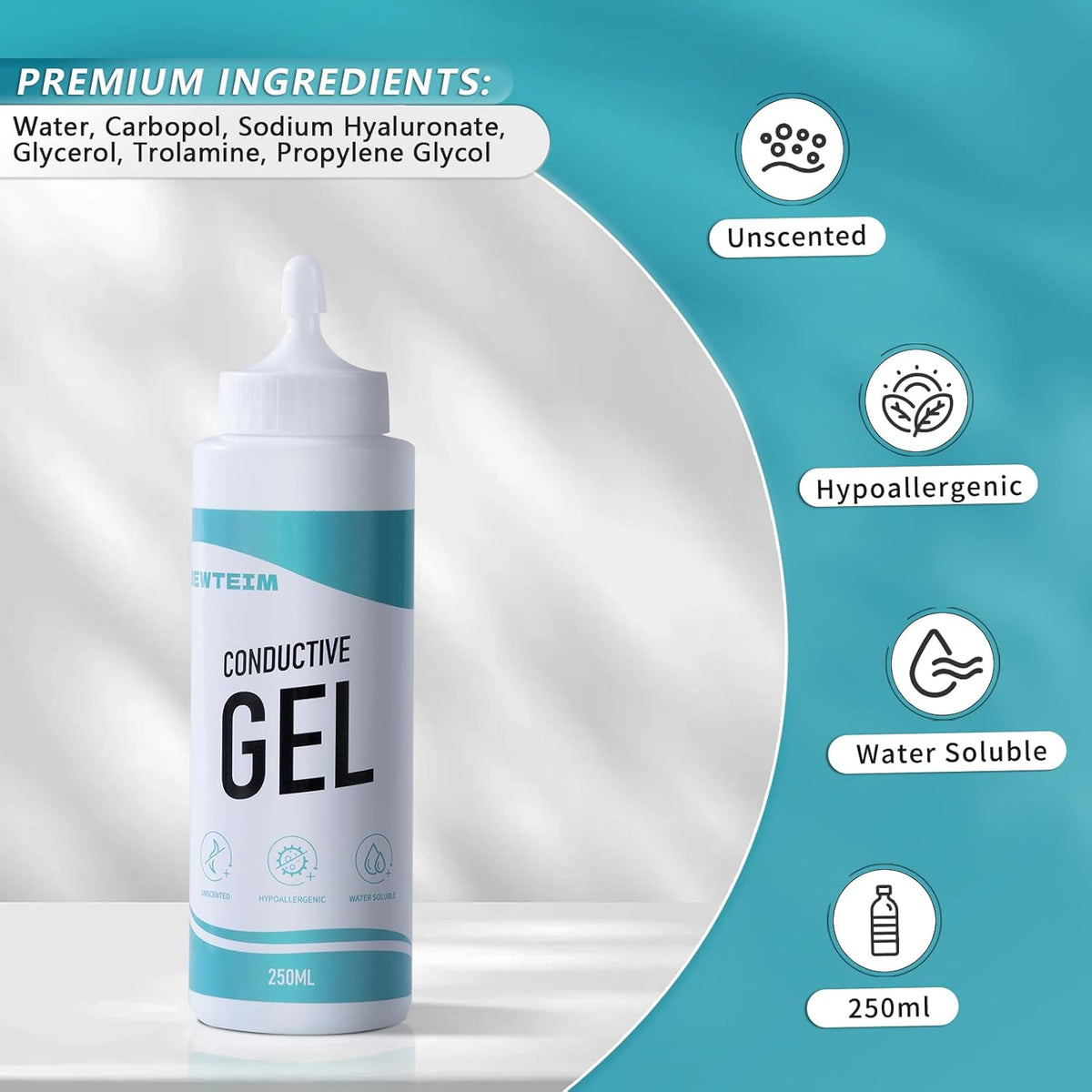 Conductive Gel for Face Microcurrent Skin Soothing and Hydrating, Pack of 1