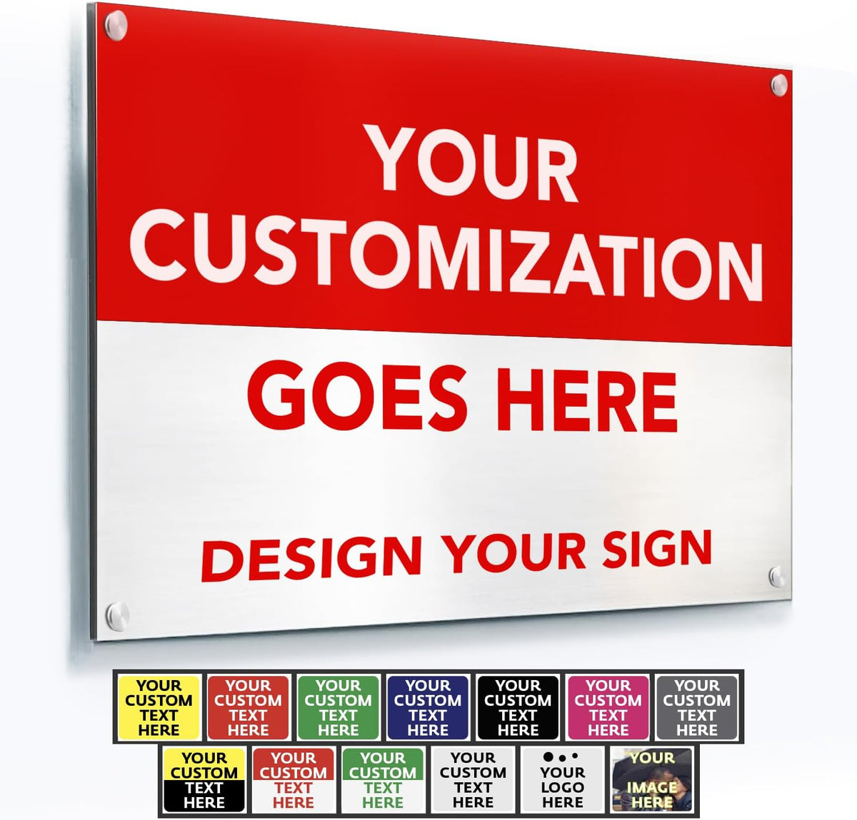 Custom Metal Signs, Personalized Aluminum, Customized Safety, Business Signs, Waterproof Outdoor