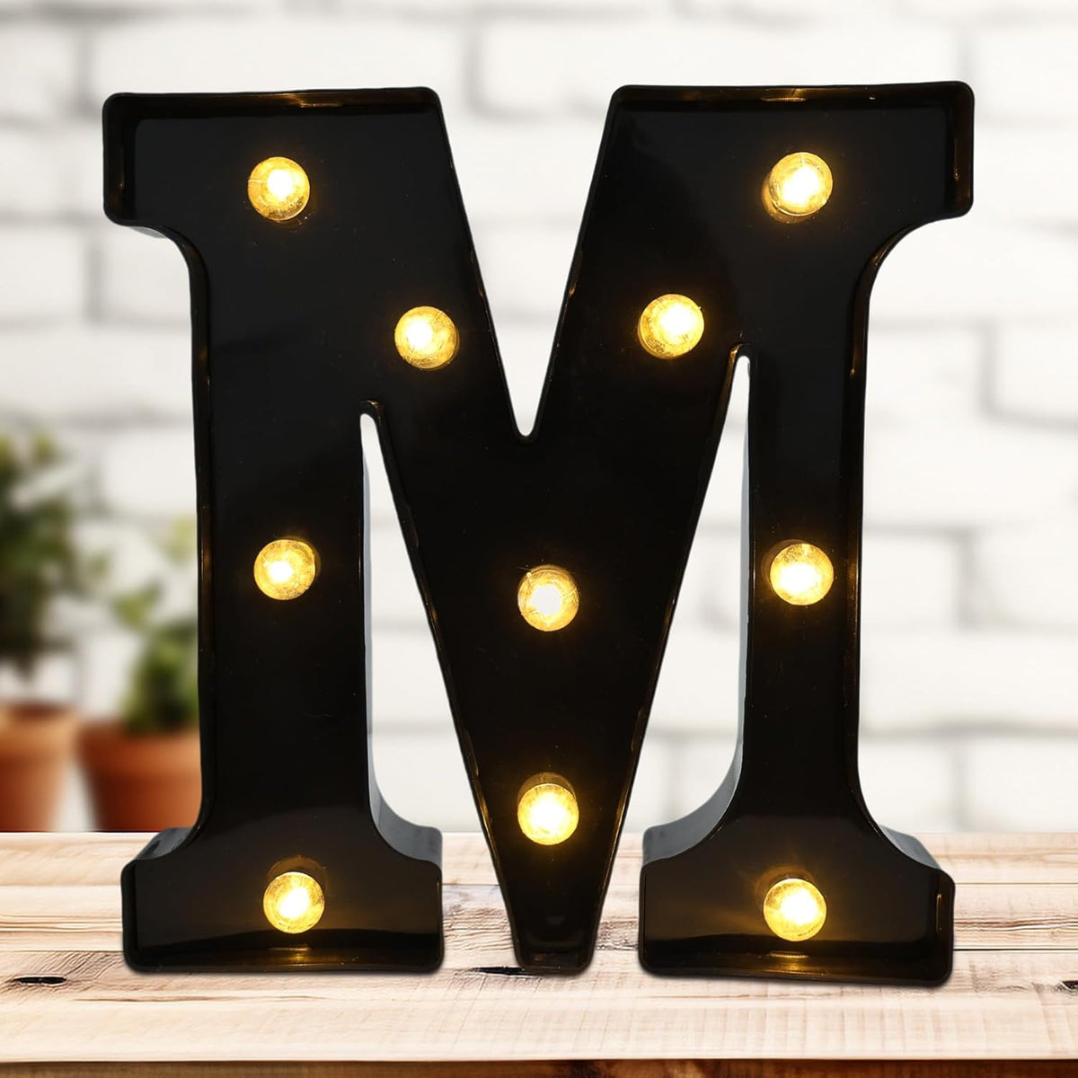 Led Marquee Letters, 8.58 Inch Black Light Up Letters, Small Led Letter Lights, Battery Powered