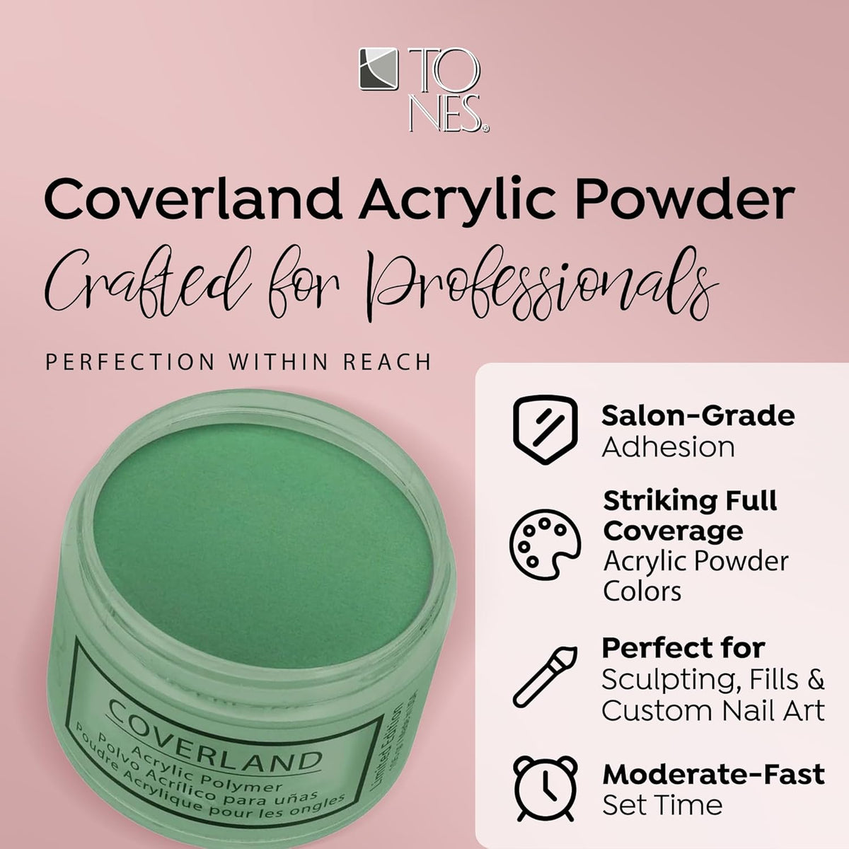 Tones Coverland Acrylic Nail Powder "Christmas Tree" - Limited Edition Acrylic Powder for Nail