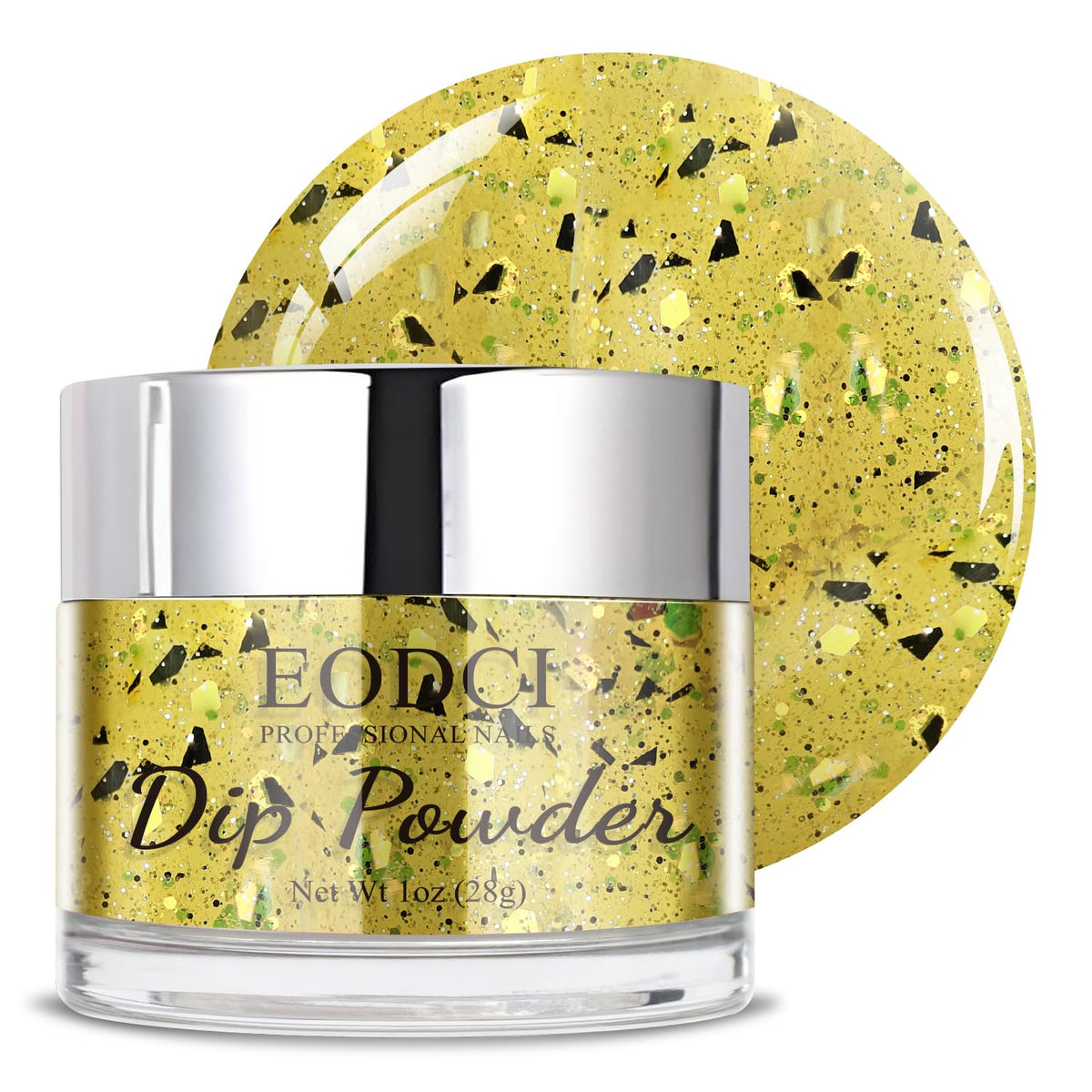 Dip Powder Eggshell Yellow Color French Glitter tinfoil Nail Art Starter Manicure Salon DIY at Home